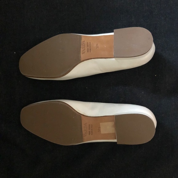 Varda off-white leather flats, handmade in Italy size 37.5 - Picture 4 of 4